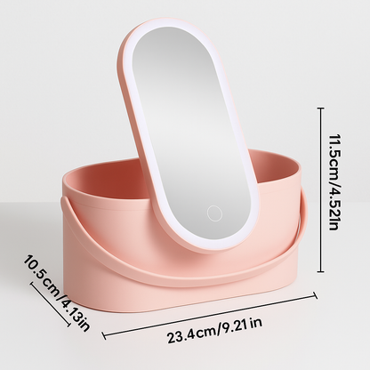 Estuche compacto con Espejo Ajustable y luz LED