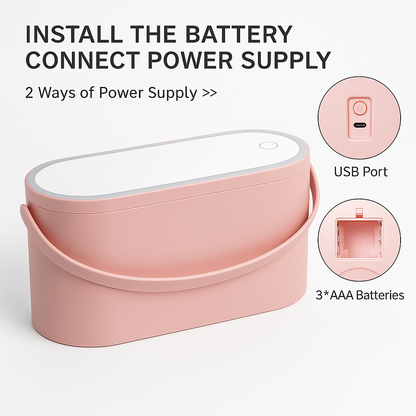 Estuche compacto con Espejo Ajustable y luz LED